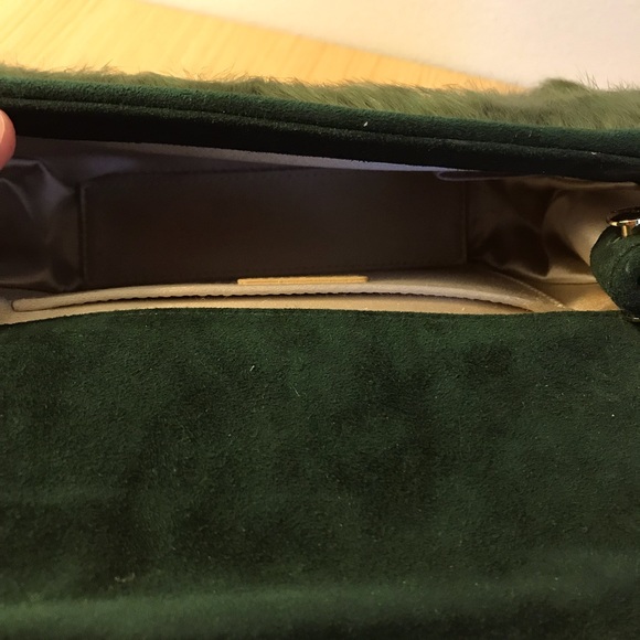 AUTHENTIC Jimmy Choo green fur evening bag - Picture 8 of 9